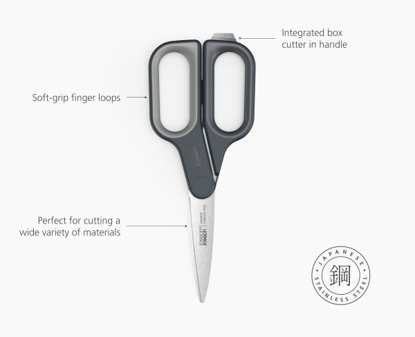 PlusCut? Gray Scissors with Integrated Box Cutter - Image 6