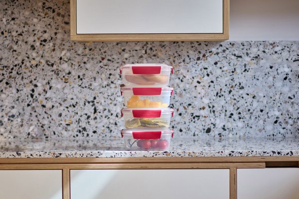 Nest? Lock 8-Piece Red 1.1L Food Container Set - Image 3