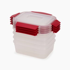 Nest? Lock 8-Piece Red 1.1L Food Container Set