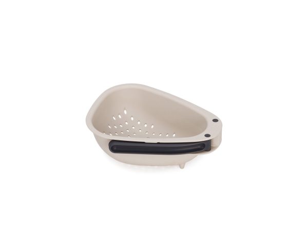 Droplet Mini White Colander with Folding Handle - Image 2