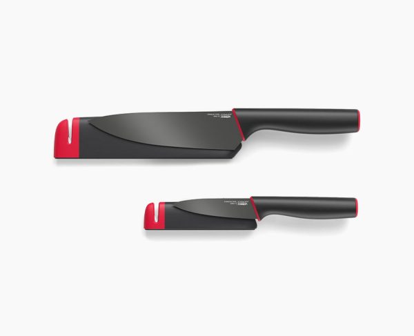 Slice&Sharpen? Set of 2 Knives with Sharpening Sheaths