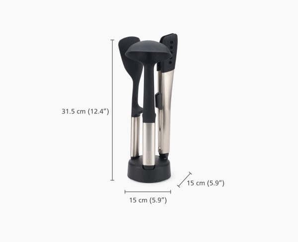 Elevate? Fusion 3-piece Stainless-steel Utensil Set with Compact Stand - Image 9