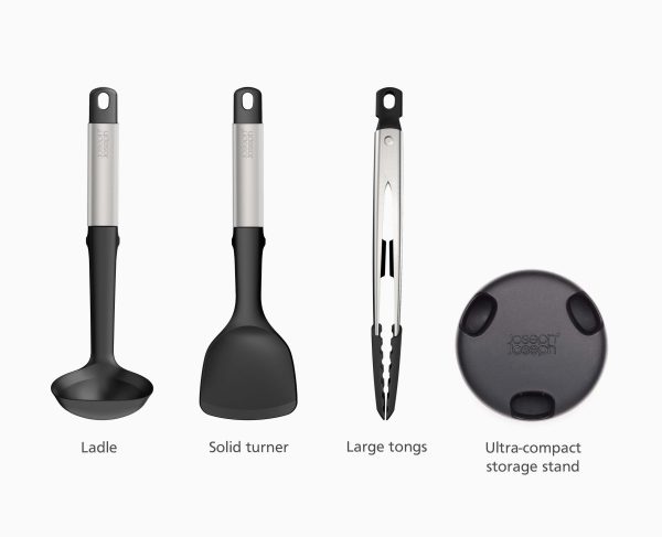 Elevate? Fusion 3-piece Stainless-steel Utensil Set with Compact Stand - Image 8
