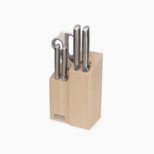 Elevate? Fusion 5-piece Knife & Scissor Set with Beechwood Block