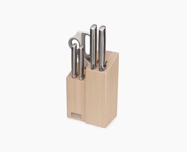 Elevate? Fusion 5-piece Knife & Scissor Set with Beechwood Block