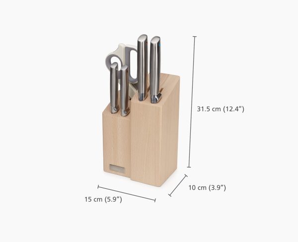 Elevate? Fusion 5-piece Knife & Scissor Set with Beechwood Block - Image 11