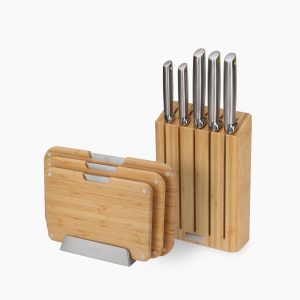 2-piece Bamboo Cutting Board & Knives Set