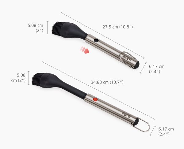 GrillOut? Black BBQ Silicone Basting Brush with Extending Handle - Image 6