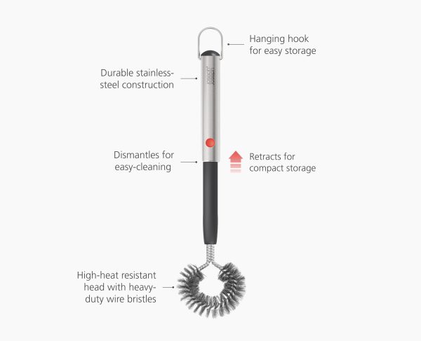 GrillOut? Stainless-Steel BBQ Cleaning Brush with Extending Handle - Image 5