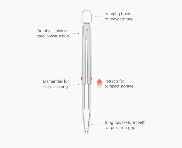 GrillOut? Stainless-Steel BBQ Tongs with Extending Handle - Image 5