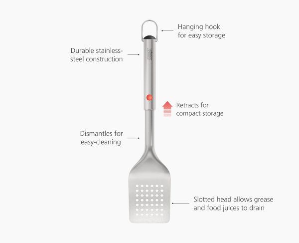 GrillOut? Stainless-Steel BBQ Turner with Extending Handle - Image 5