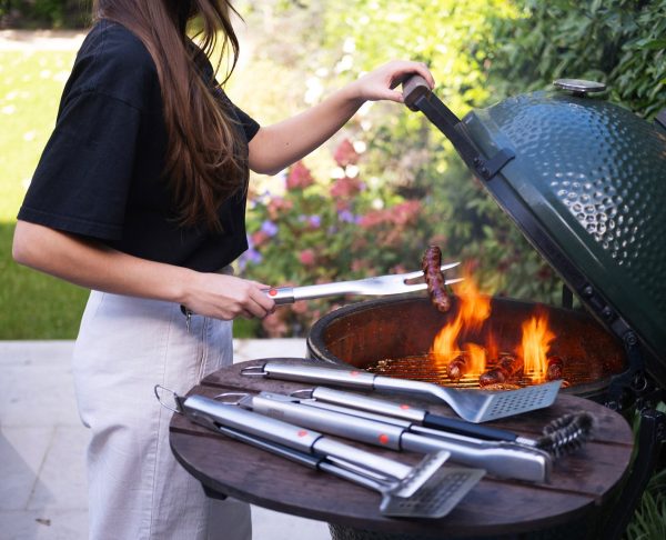 GrillOut? Stainless-Steel BBQ Turner Tongs with Extending Handle - Image 4