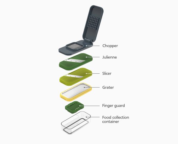 Multi-Prep? Compact Multicolour 4-piece Grater & Slicer - Image 10