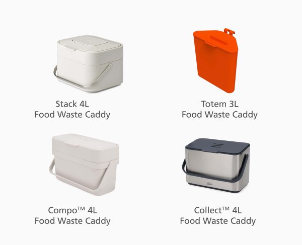 IW2 4L White Food Waste Caddy Trash Bags - 4 pack - Image 6