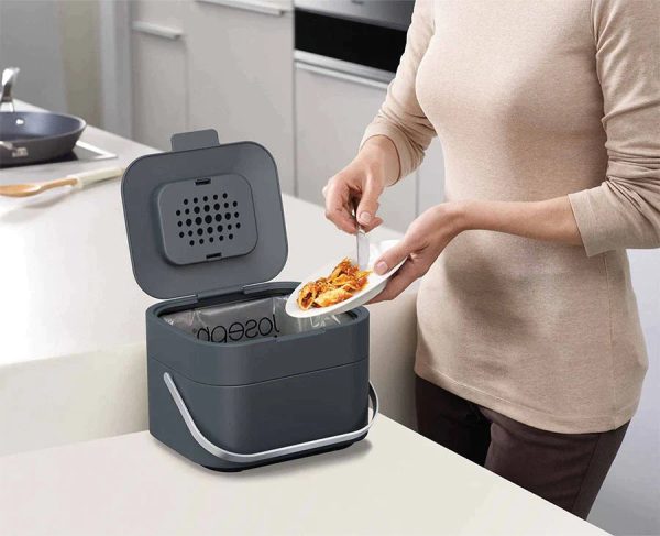 Stack 4L Gray Food Waste Caddy - Image 2