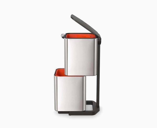 Totem Max 60L Stainless-steel Waste & Recycling Trash Can Starter Set - Image 3
