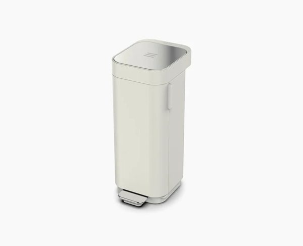 Porta? 40L Easy-empty Gray Step Trash Can