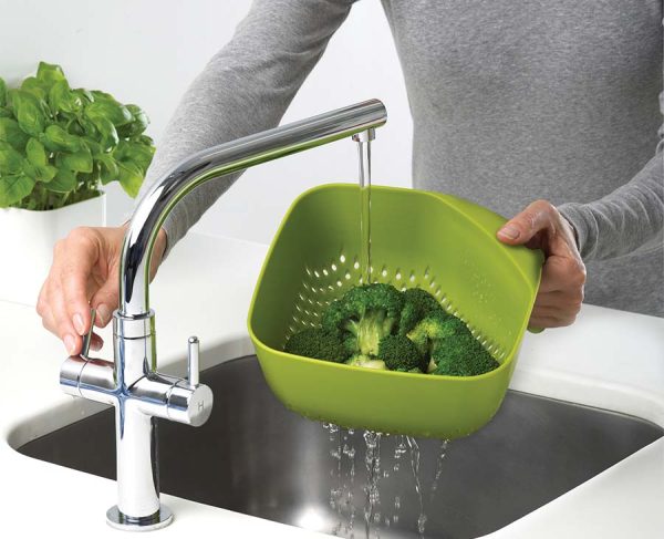 Square White Colander - Image 2