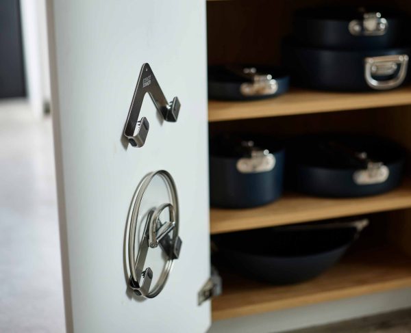 Space Pack of 2 Stainless-steel Pot Lid Holders - Image 3