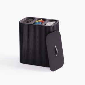 Tota Trio Luxe 90L Black Laundry Separation Basket