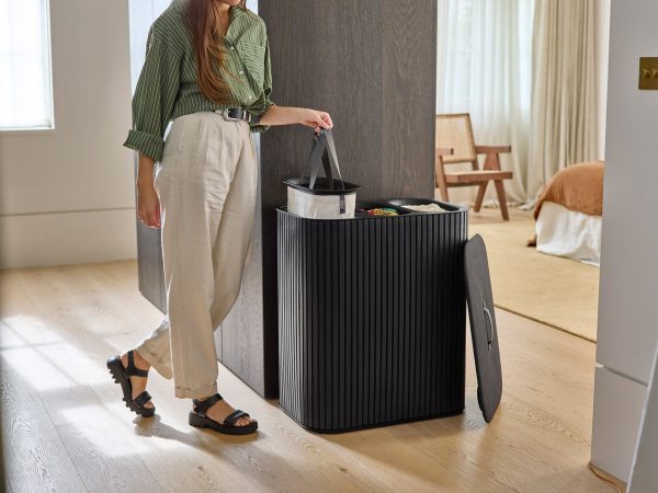 Tota Trio Luxe 90L Black Laundry Separation Basket - Image 3