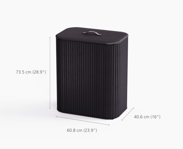Tota Trio Luxe 90L Black Laundry Separation Basket - Image 7