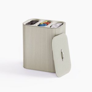 Tota Trio Luxe 90L Ecru Laundry Separation Basket