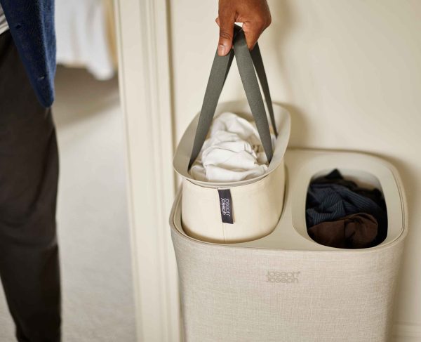 Tota 60L Ecru Laundry Separation Basket - Image 5