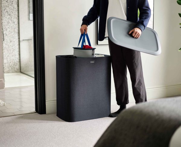 Tota Trio 90L Black Laundry Separation Basket - Image 3
