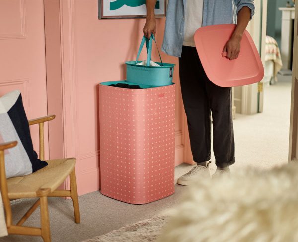 Tota Pop 60L Coral Laundry Separation Basket - Image 2