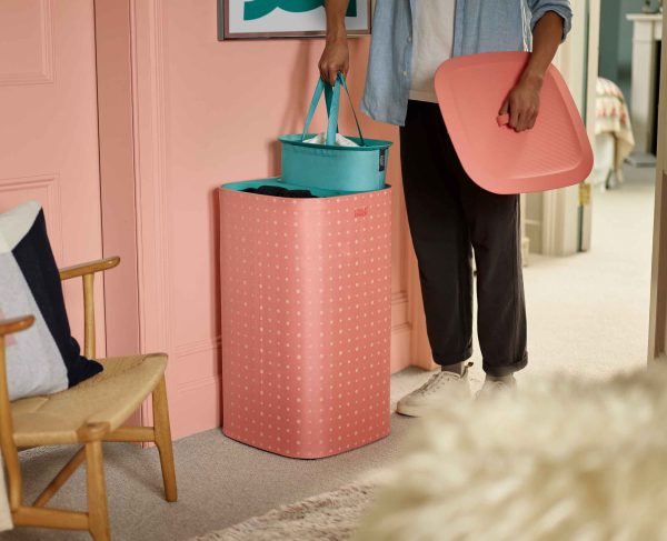 Tota Pop 60L Coral Laundry Separation Basket - Image 3