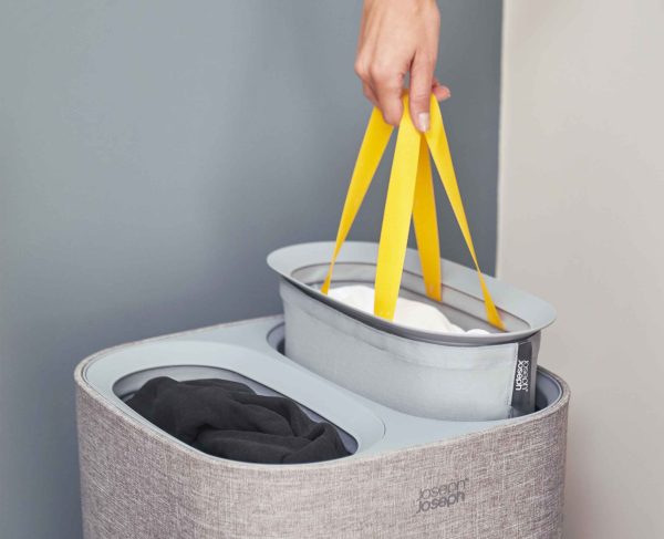 2-piece Gray Laundry Basket Set - Image 4