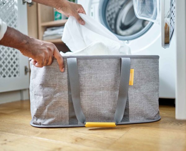 2-piece Gray Laundry Basket Set - Image 6