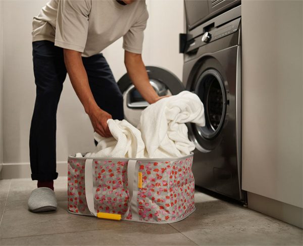 Hold-All? Peach Collapsible 35L Laundry Basket - Image 2