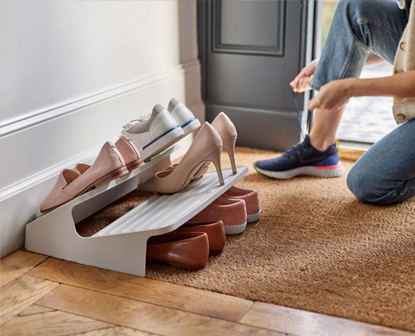 Shoe-In? Large Space-saving Ecru Shoe Rack - Image 2