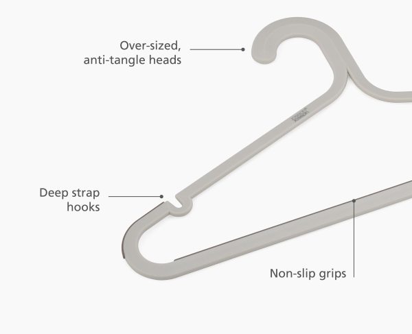 Orderly? Set of 5 Anti-tangle Ecru Clothes Hangers - Image 8