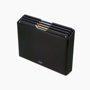 Folio? Steel 4-piece Cutting Board Set With Black Stainless-Steel Case