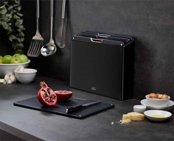 Folio? Steel 4-piece Cutting Board Set With Black Stainless-Steel Case - Image 2