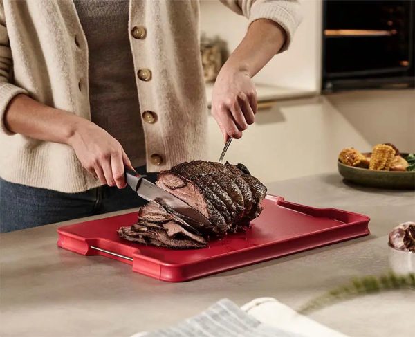 Cut&Carve Plus Multi-function Red Cutting Board - Image 2