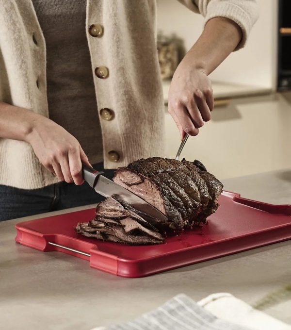 Cut&Carve Plus Multi-function Red Cutting Board - Image 8