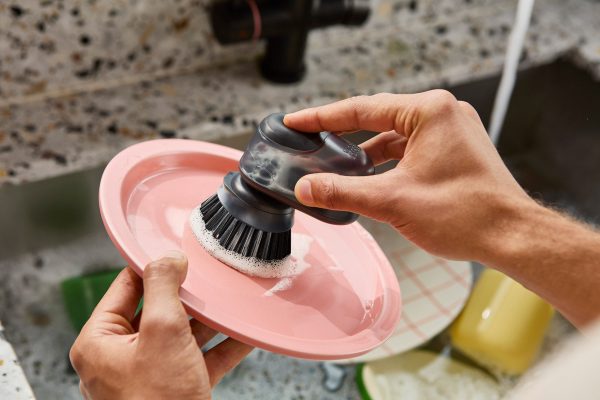 SinkTech? Compact Soap Dispensing Dish Brush with Steel Stand - Image 3