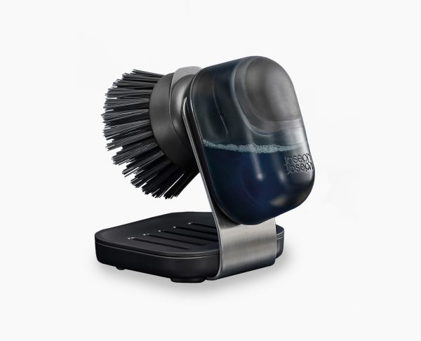 SinkTech? Compact Soap Dispensing Dish Brush with Steel Stand