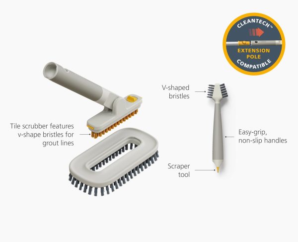 CleanTech? 2-Piece Tile Scrubber & Spot Cleaning Tool Set - Image 8