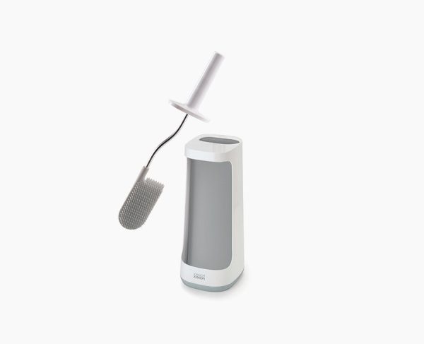 Flex? Plus Light Gray Toilet Brush with Storage Caddy