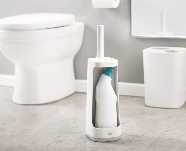Flex? Plus Light Gray Toilet Brush with Storage Caddy - Image 2