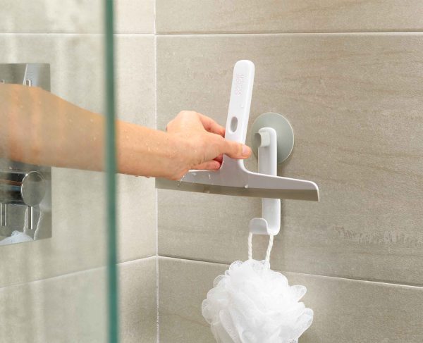 EasyStore? Light Gray Shower Squeegee with Storage Hook - Image 5