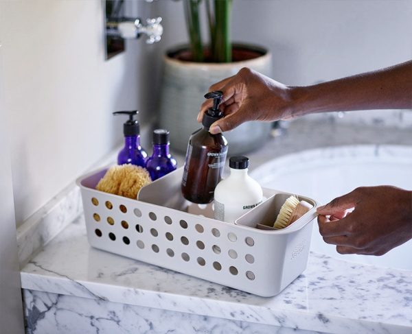 EasyStore? Slimline Ecru Bathroom Storage Basket - Image 2