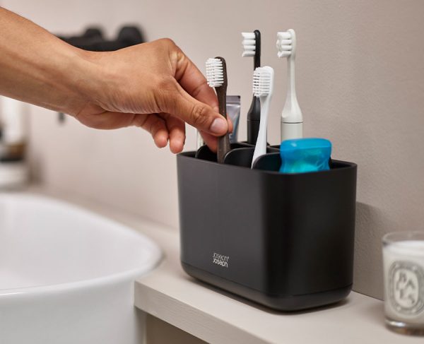 EasyStore? Large Matt Black Toothbrush Holder - Image 2