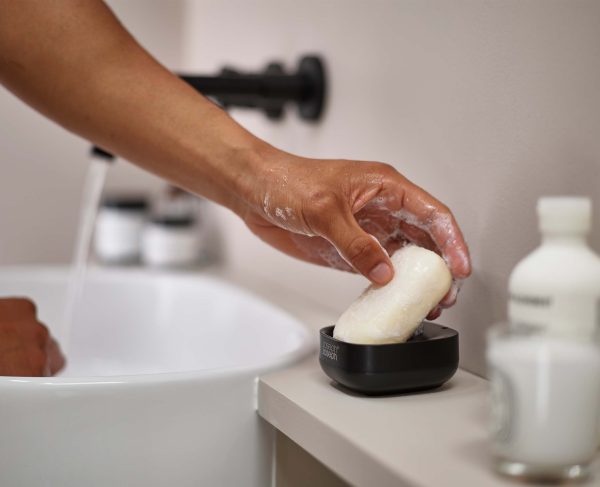 Slim? Compact Matt Black Soap Dish - Image 3