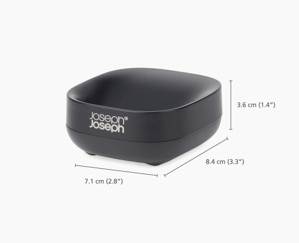 Slim? Compact Matt Black Soap Dish - Image 9